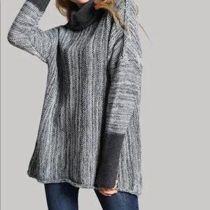 Space Dye High Neck Sweater